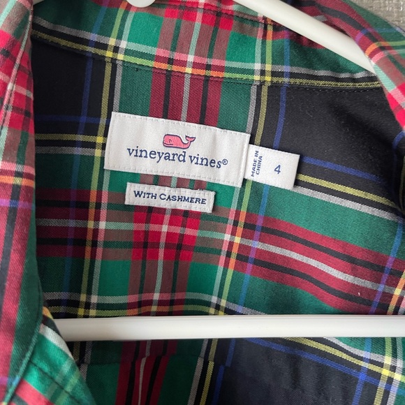 Plaid / Tartan Button down with Cashmere - Picture 2 of 3